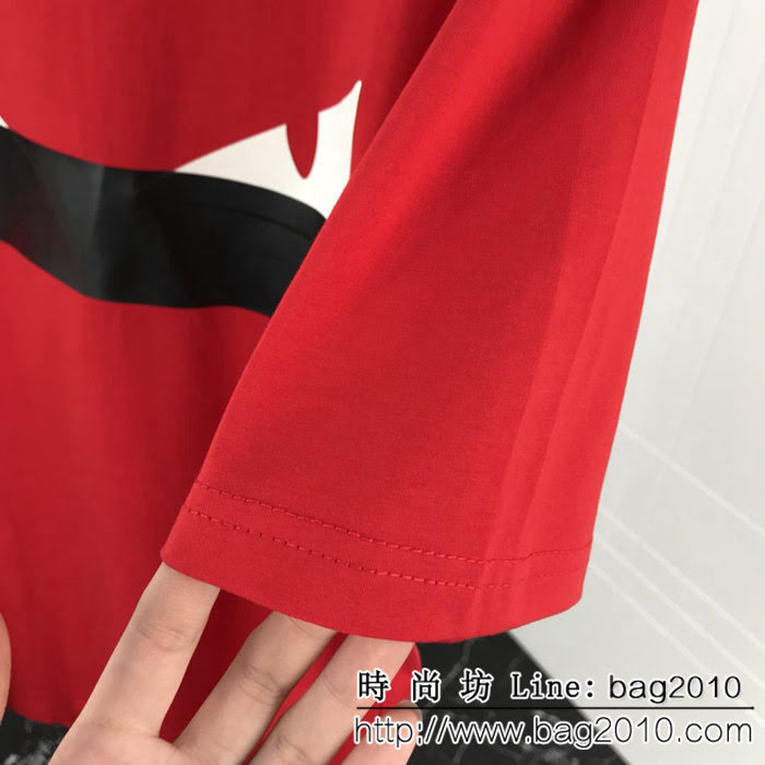 FENDI芬迪 19早春新款 小怪獸拼皮眼睛 短袖 男女同款 ydi1581